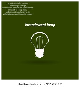 incandescent bulb. icon. vector design