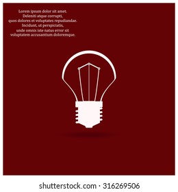 incandescent bulb. icon. vector design
