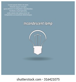 incandescent bulb. icon. vector design