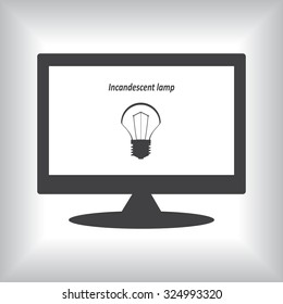 incandescent bulb. icon. vector design