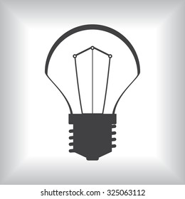 incandescent bulb. icon. vector design