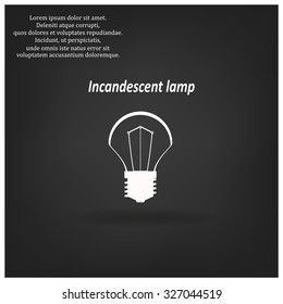 incandescent bulb. icon. vector design