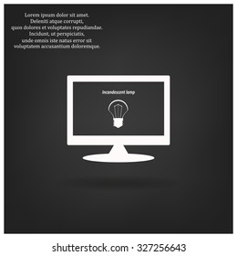 incandescent bulb. icon. vector design