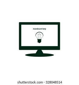 incandescent bulb. icon. vector design