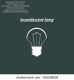 incandescent bulb. icon. vector design