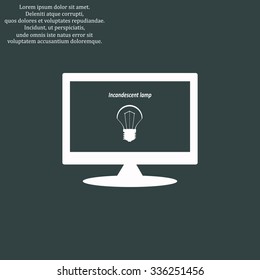 incandescent bulb. icon. vector design