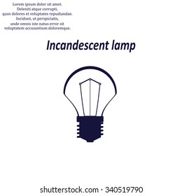 incandescent bulb. icon. vector design