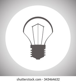 incandescent bulb. icon. vector design