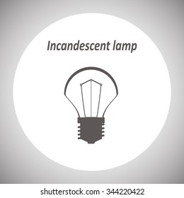 incandescent bulb. icon. vector design