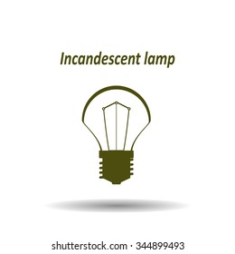 incandescent bulb. icon. vector design