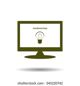 incandescent bulb. icon. vector design