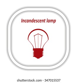 incandescent bulb. icon. vector design