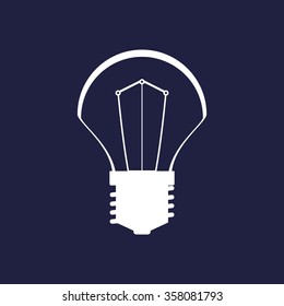 incandescent bulb icon, vector illustration. Flat design style