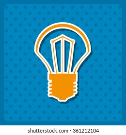 incandescent bulb icon, vector illustration. Flat design style