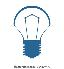 incandescent bulb icon, vector illustration. Flat design style