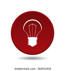 incandescent bulb icon, vector illustration. Flat design style