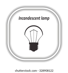 incandescent bulb. Modern design flat style icon