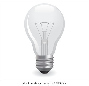 incandescent electric lamp in vector format