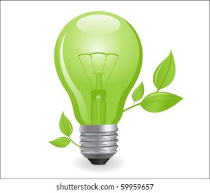 incandescent electric lamp in vector format