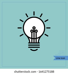 Incandescent icon - Professional, Pixel-aligned, Pixel Perfect, Editable Stroke, Easy Scalablility. 