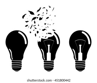incandescent lamp icon sign