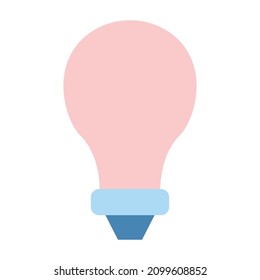 Incandescent lamp illustration, thinking icon, idea icon