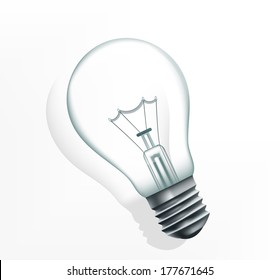 incandescent lamp on a white background