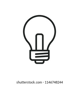 incandescent lamp vector icon