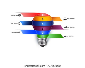 incandescent light bulb infographic