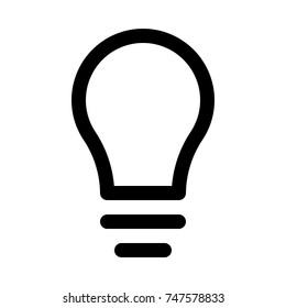 Incandescent light bulb isolated on white background