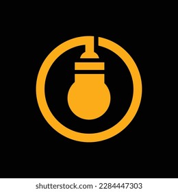Plantilla de diseño de iconos de la bombilla incandescente
