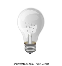 An incandescent light bulb, vector