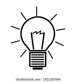 
icono de vector de bombilla incandescente