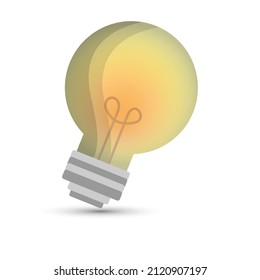 Incandescent light bulb vector on white background