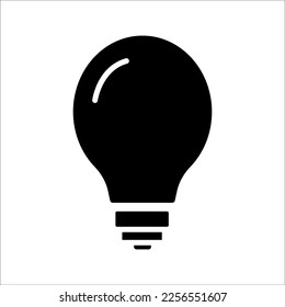 incandescent light icon on white background