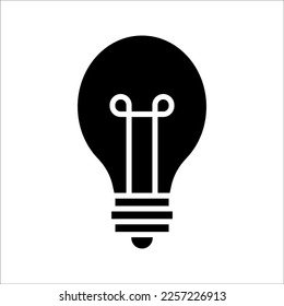 incandescent light icon on white background