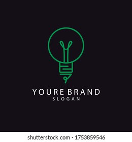 Incandescent light logo, simple light incandescent logo template
