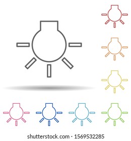 Incandescent sign in multi color style icon. Simple thin line, outline vector of image icons for ui and ux, website or mobile application