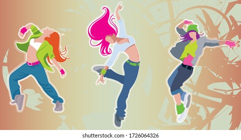 Incendiary dance. Youth Dance Poses