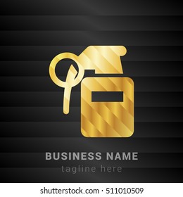 Incendiary Grenade Gold and Black silk fashion premium icon / Logo