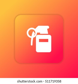 Incendiary Grenade orange bright app ui/ux Icon / Logo design