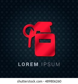 Incendiary Grenade Red chromium precious metallic 3D Icon / Logo Design