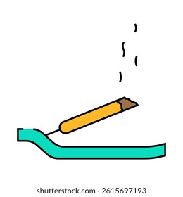 incense aromatic accessory line icon vector. incense aromatic accessory sign. isolated symbol illustration