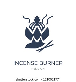 Incense burner icon. Trendy flat vector Incense burner icon on white background from Religion collection, vector illustration can be use for web and mobile, eps10