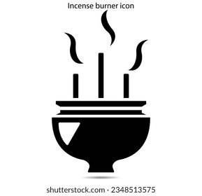 Incense burner icon vector illustration graphic on background