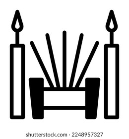 incense dualtone illustration vector and logo new year icon perfect. Icon sign from modern collection for web. Nice design perfect.