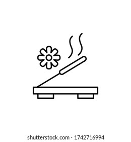 Incense, flower, leaf icon. Simple line, outline vector elements of body care for ui and ux, website or mobile application