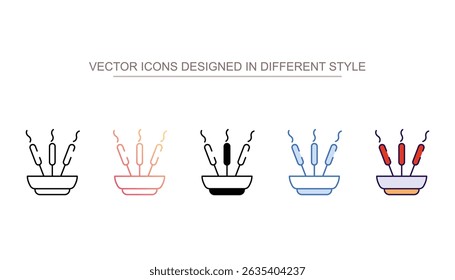 Incense icon design with white background stock illustration