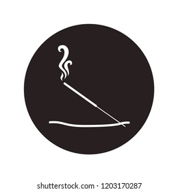 Incense icon in flat style. Vector illustration