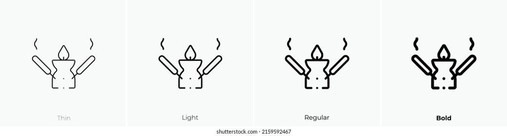 incense icon. Linear style sign isolated on white background. Vector illustration.